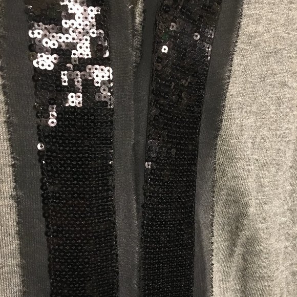 August Silk Gray Embellished Cardigan M - Picture 2 of 8